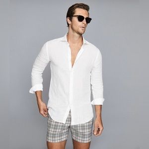 REISS NWOT Otis Tailored‎ Check Shorts